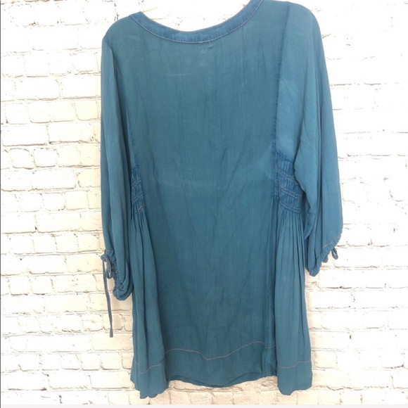 FREE PEOPLE / ballon sleeve boho peasant tunic - Picture 2 of 3